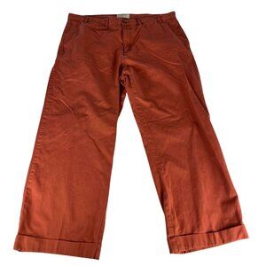 Land Trouser Dress Pants Men's 40x26 Red Straight Hemmed Very High Rise Altered